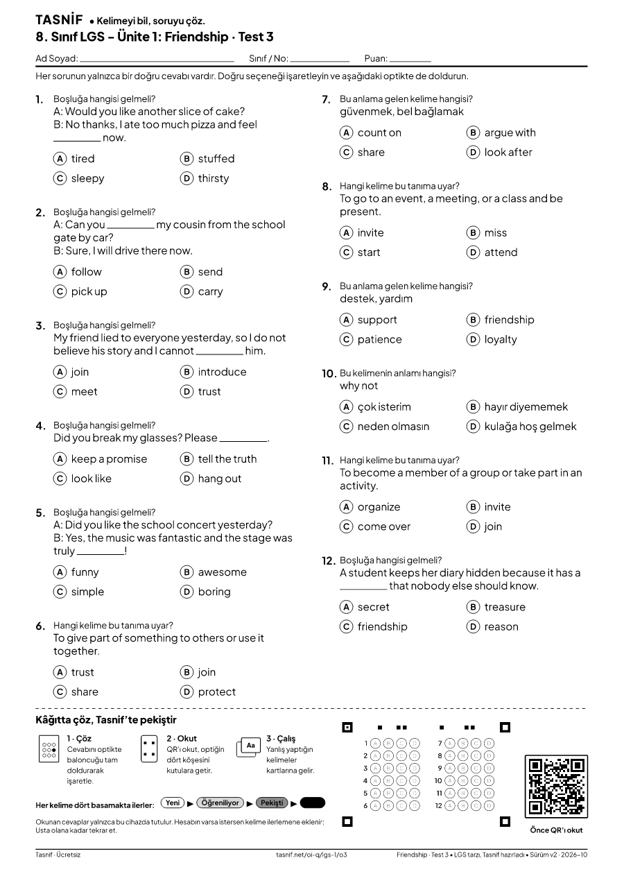 Friendship Test 3 önizlemesi